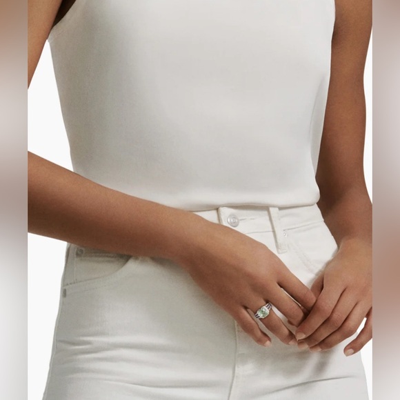 David Yurman Petite Wheaton Prasiolite & Diamond Ring - Picture 12 of 13